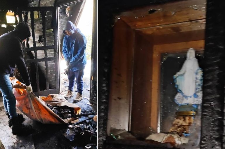 Se incendió toda su casa y la imagen de la Virgen quedó intacta: Es un milagro