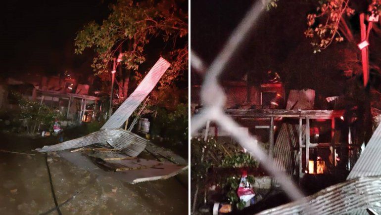 Tremenda explosión e incendio de una casa: dos heridos, uno de gravedad