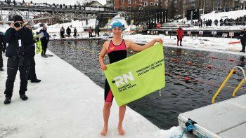 la nadadora rionegrina de aguas heladas que sorprende al mundo