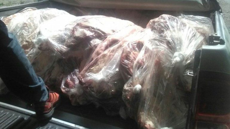 Decomisaron 1.500 kilos de carne en dos Hilux en Barda del Medio