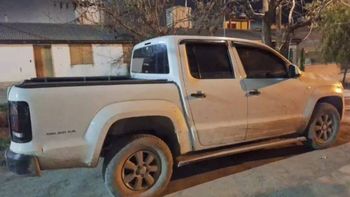 La camioneta que los vecinos notaron sospechosa.