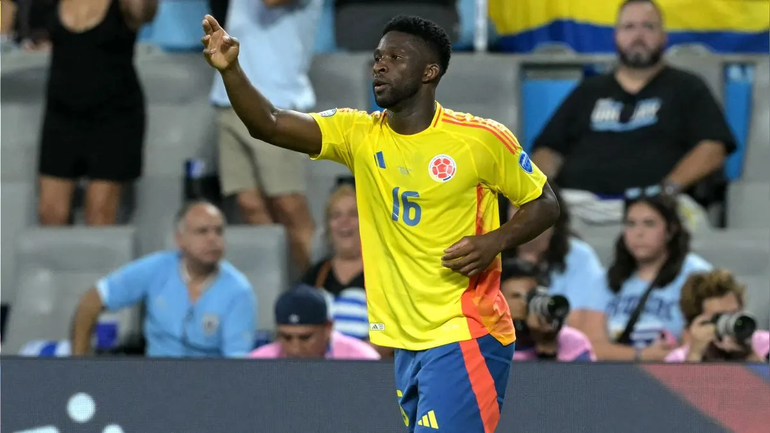 Jefferson Lerma anotó el gol del triunfo para Colombia.