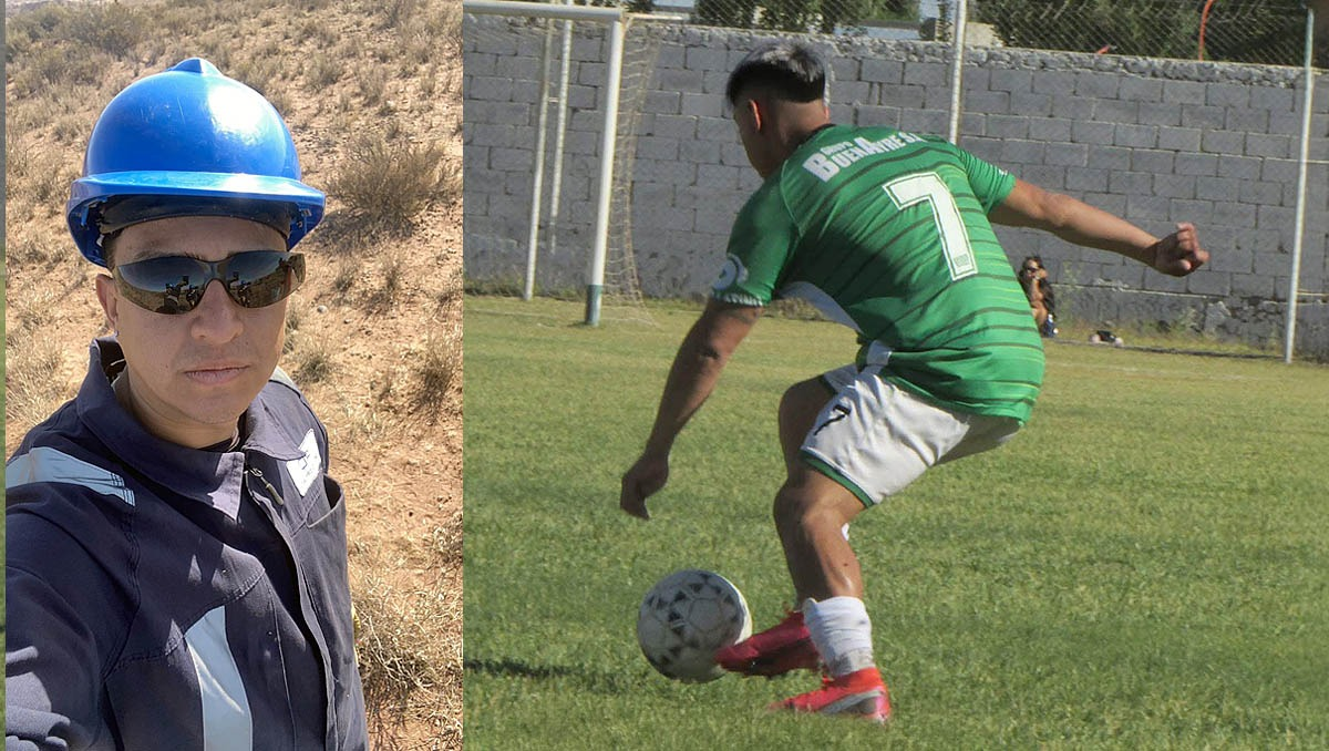 Natan Cayuqueo, una estrella en la Liga de la Confluencia pasada colgó los botines y se puso el mameluco.