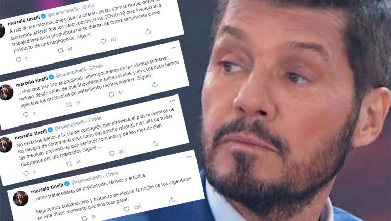 Desde Twitter, Tinelli desmintió un brote de COVID en Showmatch