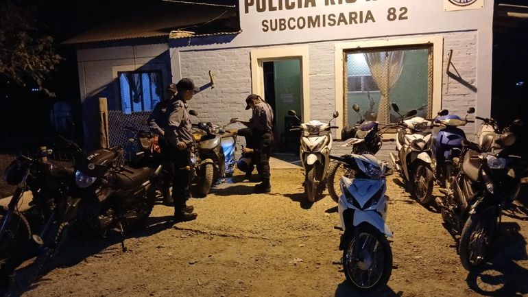 Durante el operativo secuestraron los rodados por falta de documentación y la adulteración de caños escapes.