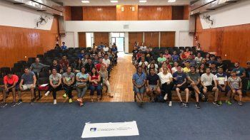 Reunión de todo el equipo de Deportes de la Municipalidad.