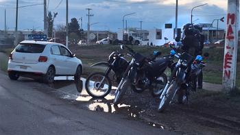 En Circunvalación casi Ruta Chica, un control eficiente.