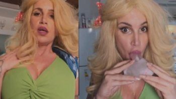 ¡volvio moni argento! flor pena hizo una parodia del mitico personaje