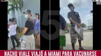 mientras mirtha espera la segunda dosis, nacho se vacuno en miami