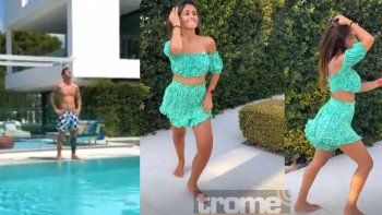 videos: messi en la pile escuchando trueno y el bailecito de antonela