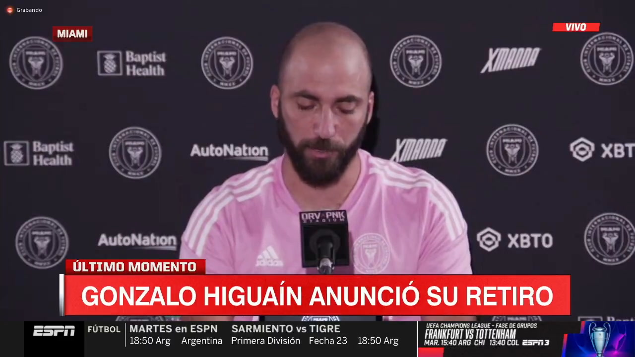 me duele en el alma: higuain lloro al anunciar su retiro
