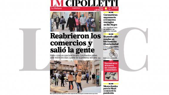 la edicion impresa de lm cipolletti de hoy