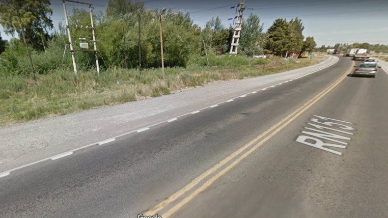 Violento robo a punta de pistola sobre la ruta 151 en Cipolletti. (Foto: captura Google Maps)