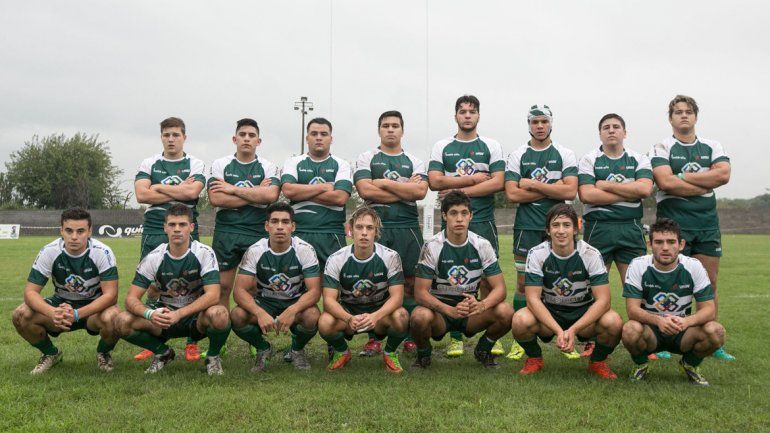 La formación M18 de la selección Alto Valle que juega el Argentino de rugby.