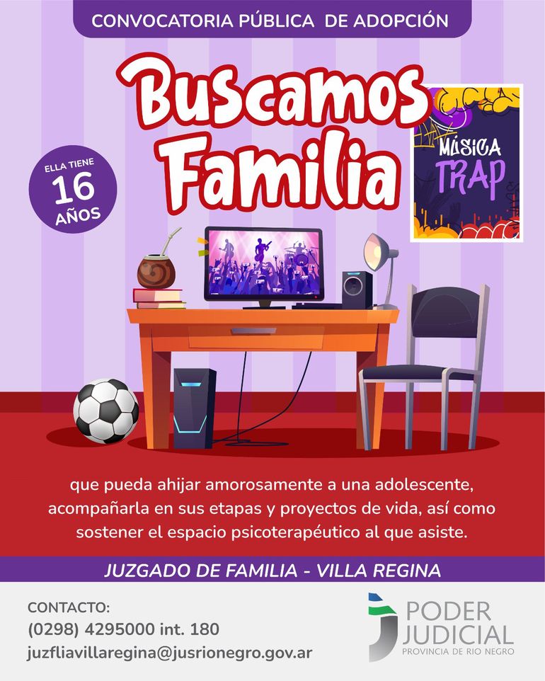 Buscan a familias de todo el país para adoptar a un joven rionegrino 