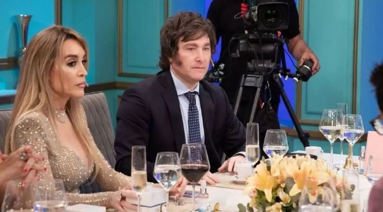 Fátima Florez y Javier Milei.