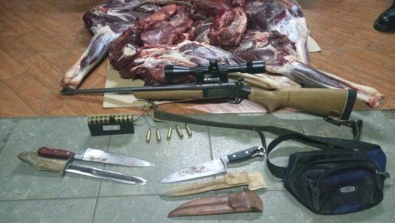 Sorprendidos con carne de ciervo cazado ilegalmente.&nbsp;