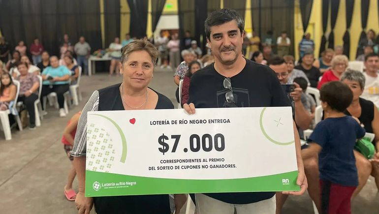 Lotería de Río Negro sortea cupones no ganadores en Bariloche