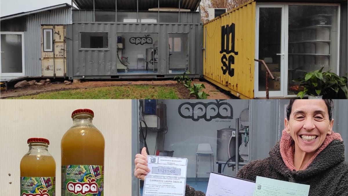 Mini fábrica de jugo de manzana fue reconocida por la Muni