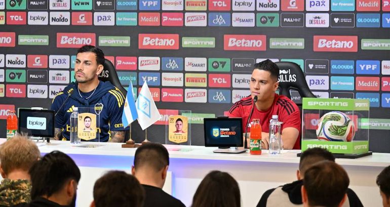 Paredes y Quintero, en la conferencia previa al superclásico.