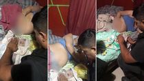 policia heroe: le hizo masajes cardiacos a un bebe y le salvo la vida