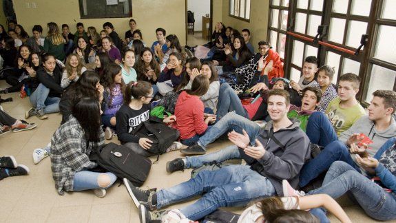 Otra protesta estudiantil contra Educación. Hace un mes, los alumnos reclamaban calefacción.