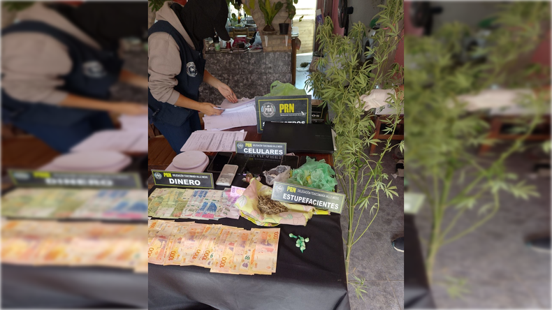 El operativo fue realizado por el COER junto a la Delegación de Toxicomanía.