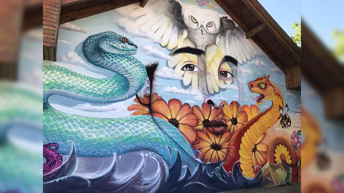 El mural en homenaje a Rafael Nahuel se ubica en Elordi y Brown.&nbsp;