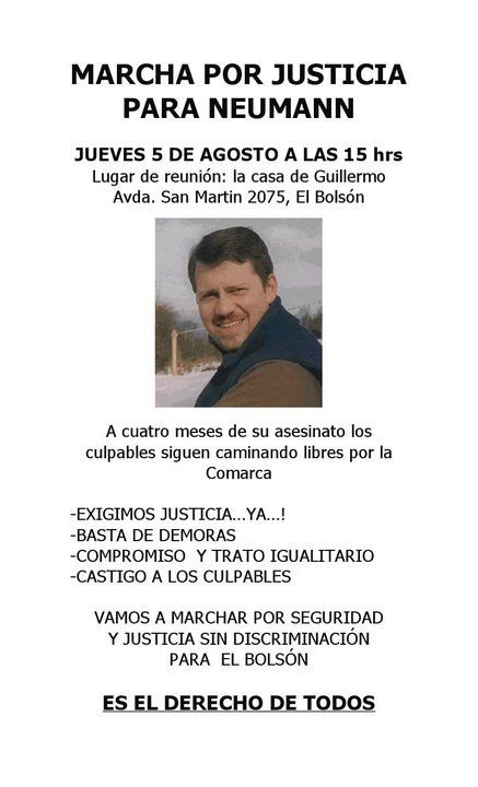 Marca solicitando justicia por Neumann