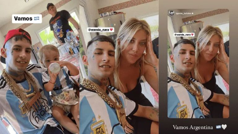 Wanda festejó con L-Gante y la ex del cantante estalló de furia