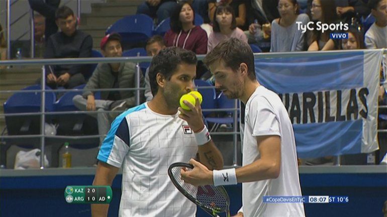 Argentina perdió el dobles ante Kazajistán y está obligada a ganar los singles