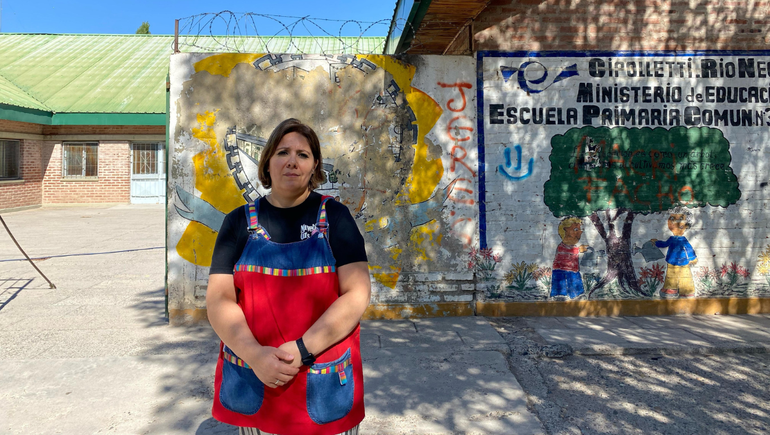 La Directora de la Escuela 338, Graciela Paniagua trabaja desde 2019 en la institución y ve con preocupación el 