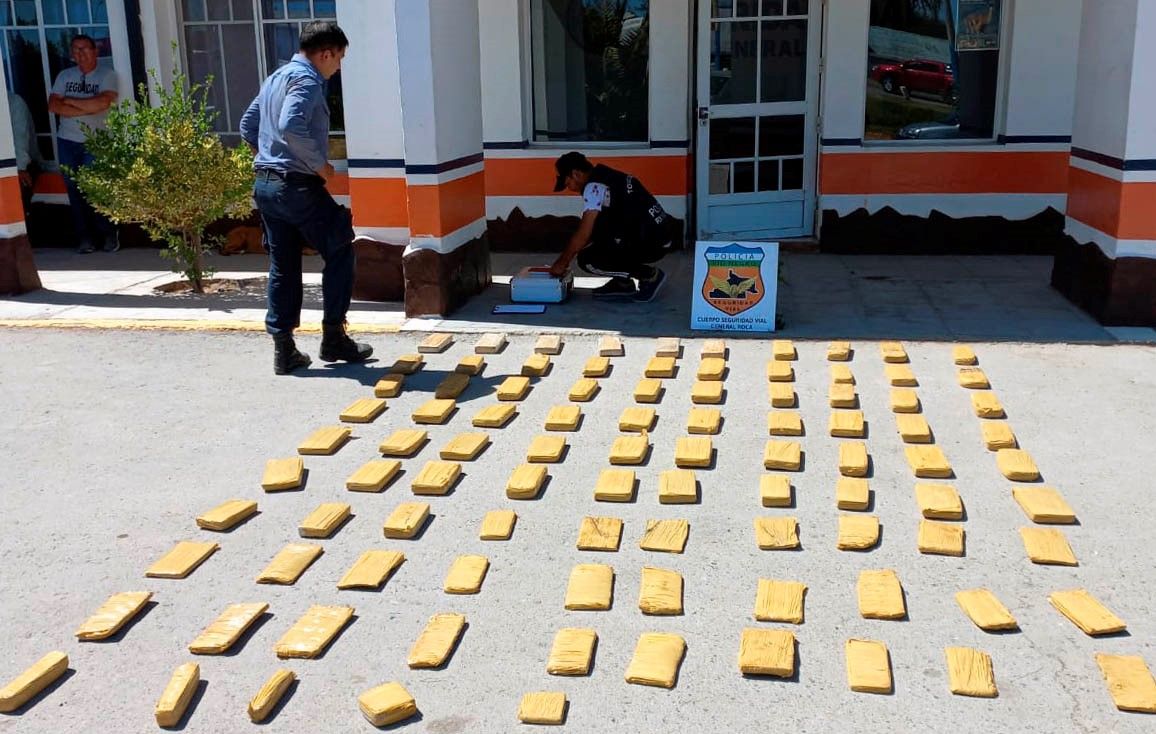 La Policía realizó otro enorme secuestro de drogas en Roca