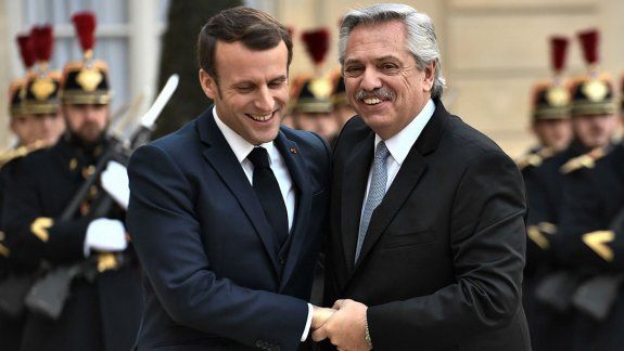 Alberto en Francia: apoyo de Macron y reclamo de empresarios