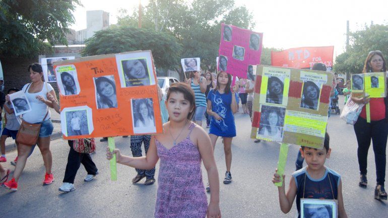 Familiares y amigos de Emilia Vera se movilizaron el miércoles pasado.