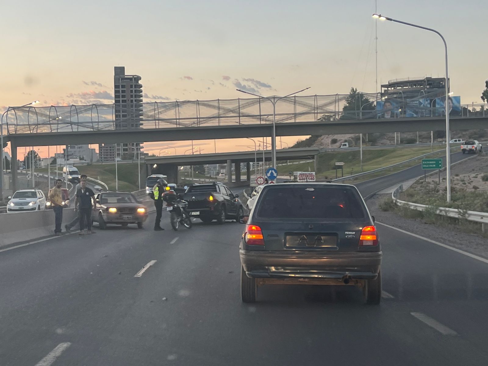 Ruta 7: demoras en el tránsito por un choque entre dos autos