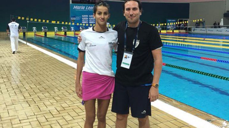 Cantera junto a su entrenador Jorge García