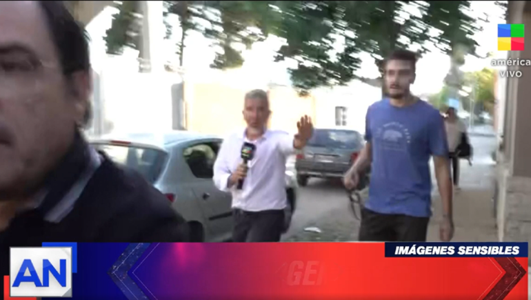 Familiares de Máximo Thomsen atacaron a periodistas en medio de un móvil