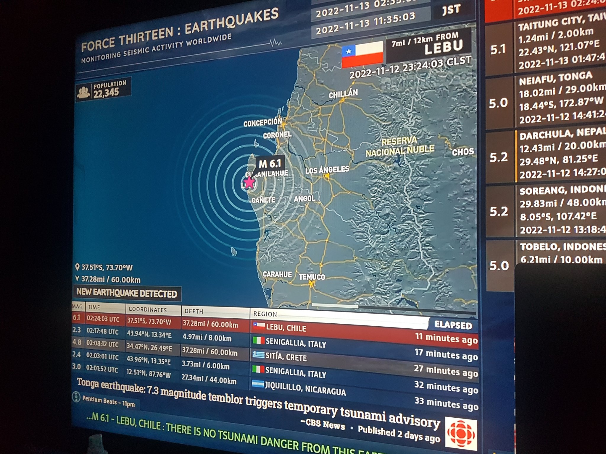 Un fuerte sismo en Chile se sintió en localidades de Neuquén y Río Negro