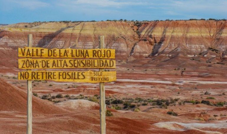 Valle de la Luna rojo.&nbsp;