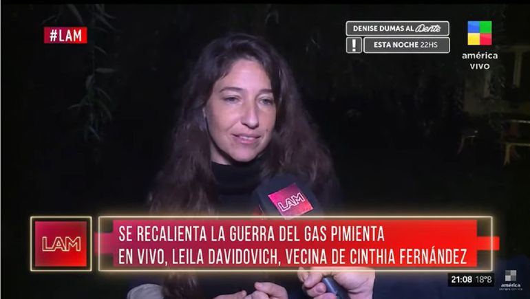 Habló la vecina de Cinthia Fernández y ésta la tildó de cholula