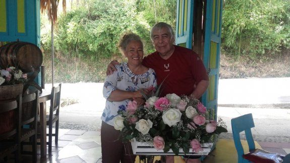 Abel y Margarita ya están juntos en Colombia disfrutando del amor.