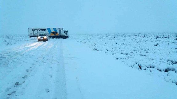 Por la intensa nevada