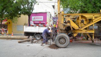 arranco la esperada obra de recambio de la red cloacal 