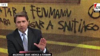 roquenses amenazaron a eduardo feinmann y estallo en su programa 