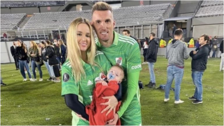 Cómo festejó Franco Armani con su esposa el triunfo 1-0 frente a Boca