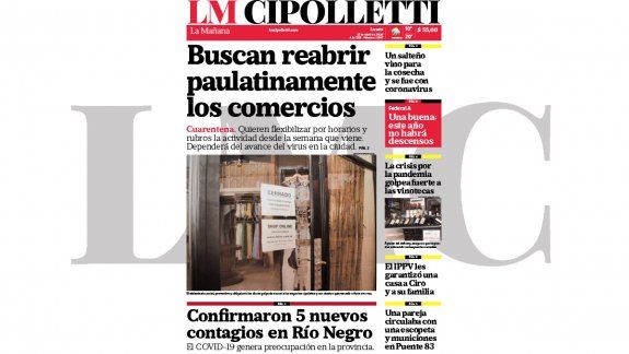 la edicion impresa de lm cipolletti de hoy
