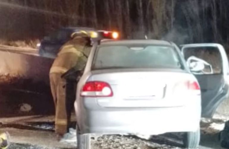 El auto que protagonizó el fatal accidente en la Ruta 22.