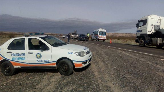 viajaba por la ruta 151, le dio un infarto y la policia lo salvo