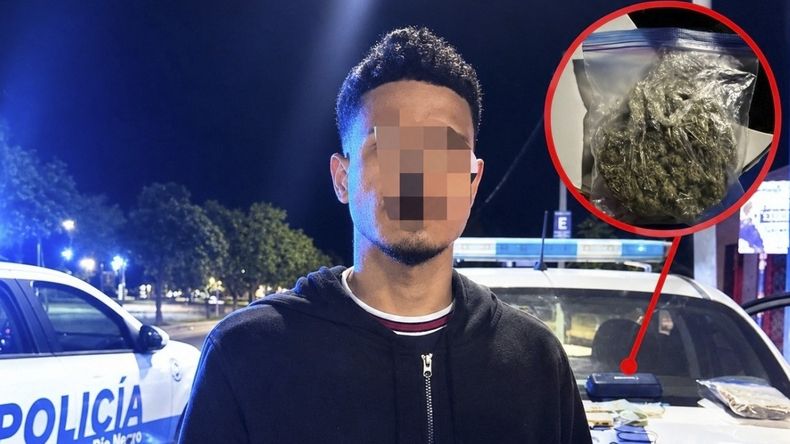 El hombre de Neuquén detenido en Roca con una bolsa de marihuana, una balanza y dinero en efectivo. | LMCipolletti.com El hombre de Neuquén detenido en Roca con una bolsa de marihuana, una balanza y dinero en efectivo.